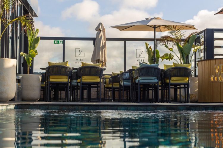 Rooftop pool view